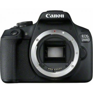 Aparat Foto D-SLR Canon EOS 2000D, Body, 24.1 MP, Ecran 3inch LCD, Filmare Full HD (Negru)