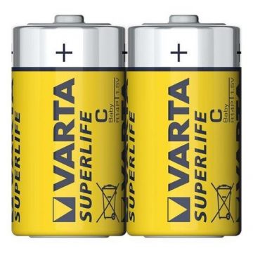 Set 2 baterii Varta Superlife 2C, R14, 1,5V