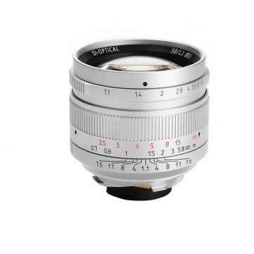 Obiectiv manual 7Artisans 50mm F1.1 Silver pentru Leica M-mount