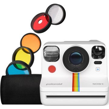 Aparat foto instant Polaroid Now Plus Generation 2, i-Type, USB, Bluetooth, Alb