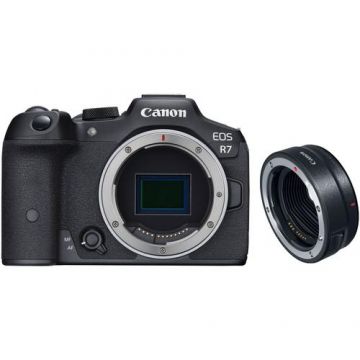 Aparat foto Mirrorless Canon EOS R7 Body, 32.5MP, Filmare 4K + Adaptor MT ADP EF-EOS