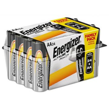 Baterii alkaline AA Energizer, 24 buc/box
