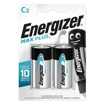 Baterii Energizer Max Plus C, LR14, 1.5V, 2 buc/set