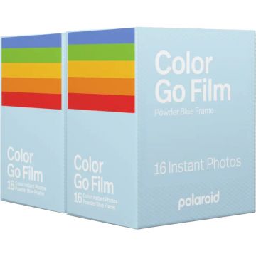 Pachet dublu de pelicule color pentru Polaroid Go, Albastru