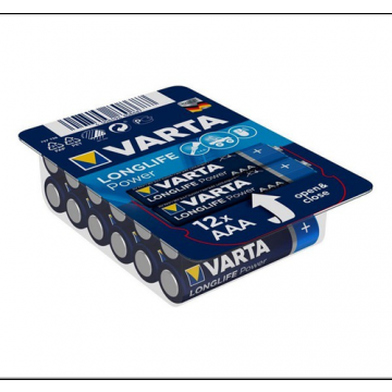 Set 12 x Baterie alcalina, VARTA, AAA, LR03, 1.5 V
