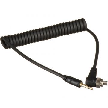 Cablu sincron spiralat PC Sync tata - jack 2.5mm tata 30-100cm