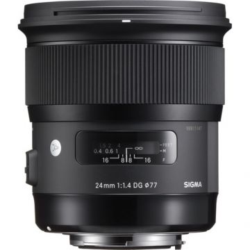 Pachet Sigma 24mm f 1.4 DG HSM ART pentru Nikon cu filtru UV