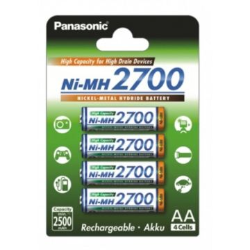 Set 4 Acumulatori AA Panasonic 2700MAh