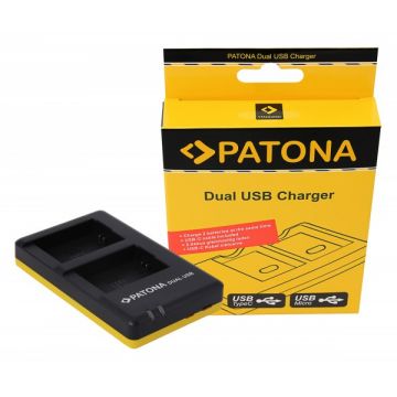 Patona Incarcator Rapid Dual USB pentru Sony NP-FW50 cu Cablu Micro USB