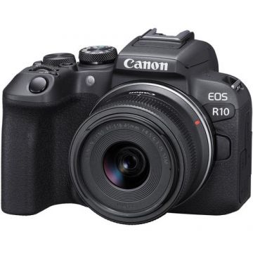 Aparat foto Mirrorless Canon EOS R10, 24.2MP + Obiectiv RF-S 18-45mm S (Negru)