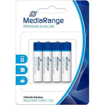 Baterie MediaRange Premium Alkaline Micro AAA, 4 buc
