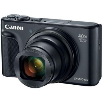 Aparat Foto Digital Canon PowerShot SX740 HS, 20.3 MP, Filmare Ultra HD 4K, Zoom optic 40x (Negru)