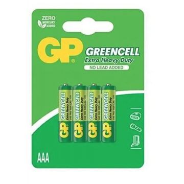 Baterii Greencell GP GPPCC24UC187, 1.5 V, AAA (R03), 4 buc (Verde)