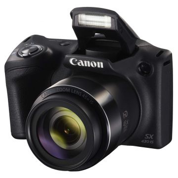 Camera foto compacta Canon Powershot SX430 IS, 20MP, Wi-Fi, Negru