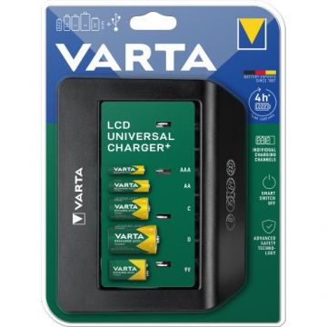 Incarcator baterii, VARTA, Universal, LCD