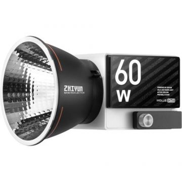 Lampa video profesionala LED Zhiyun MOLUS G60, Bi-Color, COB, 2376 Lux (Alb/Negru)