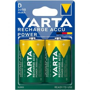 Acumulatori Varta R20, D, 3000 mAh, 1.2V, 2 buc