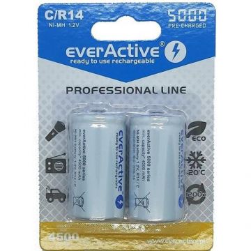 Set 2 Acumulatori R14 C Professional Line, 3000 mAh, Everactive