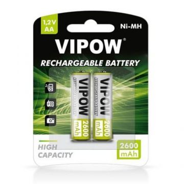 Set 2 acumulatori Vipow, R6, 2600 mAh