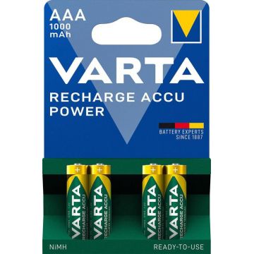 Acumulatori VARTA BLISTER, AAA, 1000mAh, 4 bucati