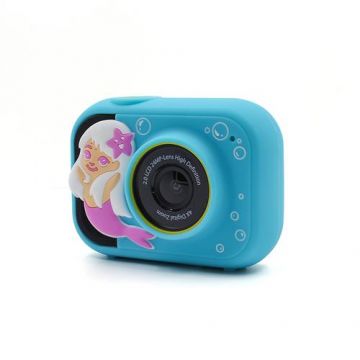 Aparat foto compact Lamtech LAM111986 Sirena Milly, 24MP, Full HD, Ecran IPS 2inch, Zoom digital 4X (Albastru)