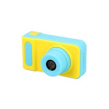 Aparat foto compact pentru copii Lamtech LAM112051, 12MP, Full HD, Ecran 2inch, Zoom 4x (Albastru/Galben)