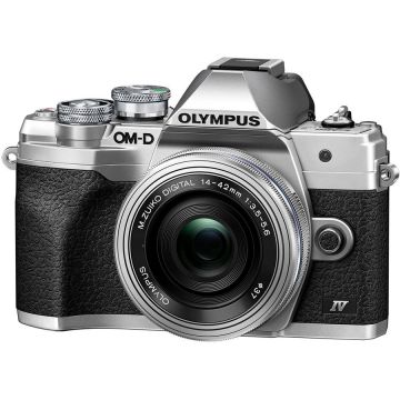 Aparat foto Mirrorless E-M10 Mark IV Silver + Obiectiv M.Zuiko Digital ED 14-42mm Silver