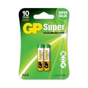 Baterie GP Batteries GPPCA24AS534, Super Alcalina AAA (LR03) 1.5V alcalina, shrink 2 buc