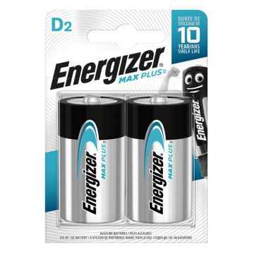 Baterii Energizer Max Plus D, LR20, 1.5V, 2 buc/set