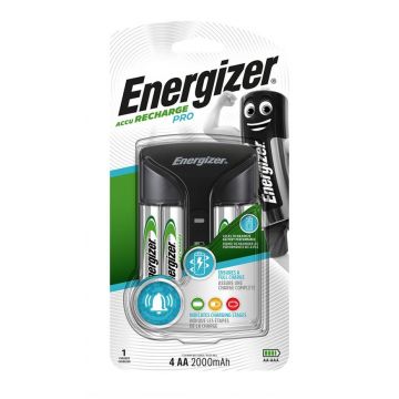 Incarcator Acumulator Energizer EN-398373, Pro Power Plus, AA, AAA + 4 Baterii 2000 mAh incluse