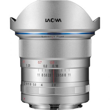 Obiectiv Manual Venus Optics Laowa Zero-D 12mm f/2.8 Silver pentru Nikon F