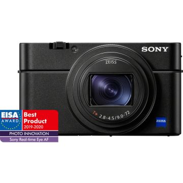 Sony Aparat foto digital Sony Cyber-Shot DSC-RX100VII, 20.2MP, 4K HDR, Senzor 1 inch, Obiectiv ZEISS 24-200mm, Ecran rabatabil, Negru