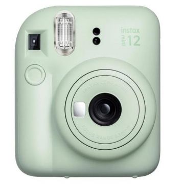Aparat Foto Compact Instant Fujifilm Instax Mini 12 + Instax Mini Glossy (Verde)