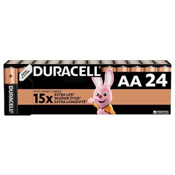 Baterie alcalina Duracell AA LR06, 1.5 V, 24 bucati