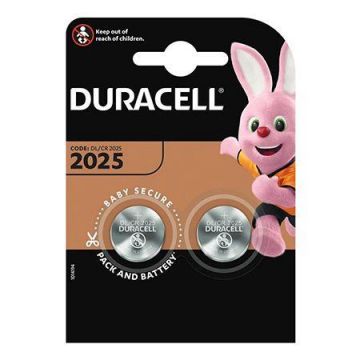 Baterie Duracell CR2025, Litiu, 3V, 2 bucati