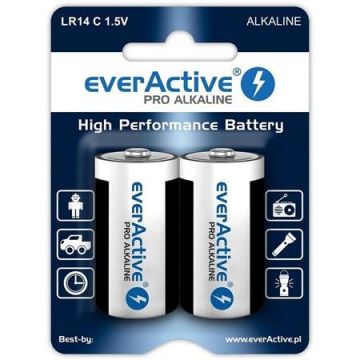 Baterie Everactive EA-LR14, Alkaline, LR14, 2 bucati, Blister