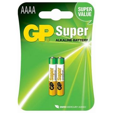 Baterie super alcalina GP LR61, AAAA, 2 bucati