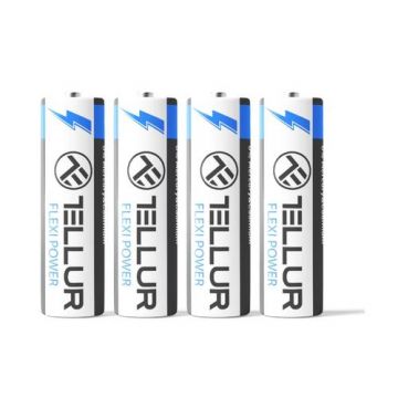 Baterie Tellur Flexi Power, Super Alcalina, AA LR6, 1.5V, 4buc/set