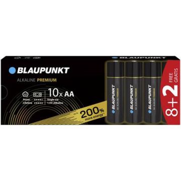 Baterii Blaupunkt Premium BATBLR6, Alkaline, AA LR6, 8+2 bucati