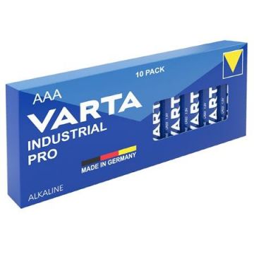 Baterii VARTA INDUSTRIAL PRO, Alkaline, LR03 AAA, 10 bucati