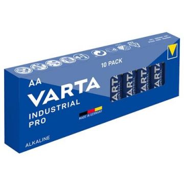 Baterii VARTA INDUSTRIAL PRO, Alkaline, LR06 AA, 10 bucati