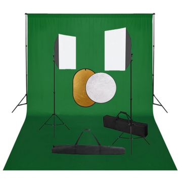 Gossi kit studio foto cu lumini softbox, fundal si reflector
