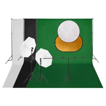 Gossi kit studio foto cu set de lumini, fundal si reflector