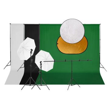 Gossi kit studio foto cu set de lumini, fundal si reflector