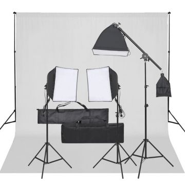 Gossi kit studio foto cu set de lumini si fundal