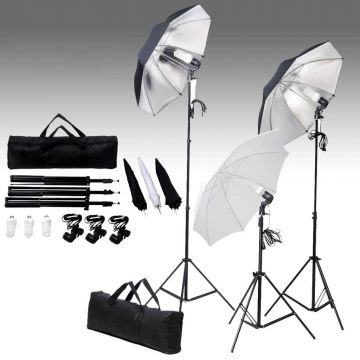 Gossi set lumini studio: 24 wati cu trepiede si umbrele