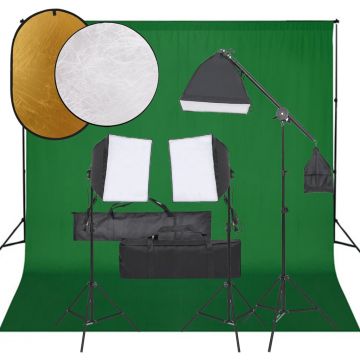 Gossi set studio foto cu lampa, fundal si reflector