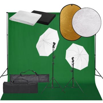 Gossi set studio foto cu lampa, fundal si reflector