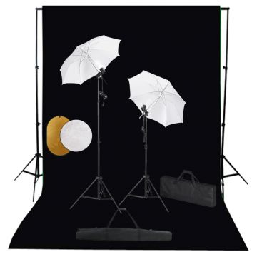 Gossi set studio foto cu lampi, umbrele, fundal si reflector