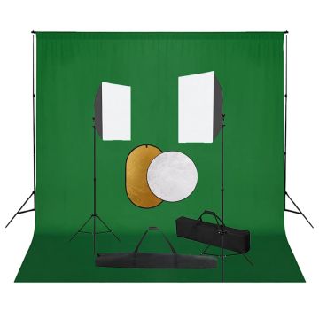 Gossi set studio foto cu lumini softbox, fundal si reflector